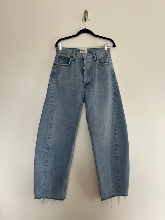 AGOLDE Luna High Rise Tapered Jeans Organic Cotton Light Wash Denim Size 28 - Picture 2 of 8